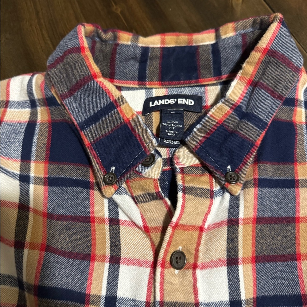 Land’s End Plaid Flannel Shirt XXL